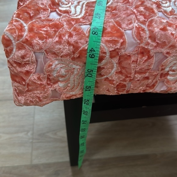 Velvet floral cutout pattern column dress SZ S - Picture 9 of 9